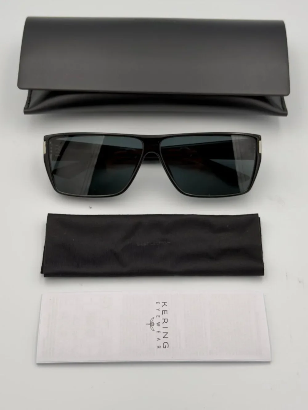 Saint Laurent SL 757 001 Black Rectangular Sunglasses Unisex 64mm w/ Case